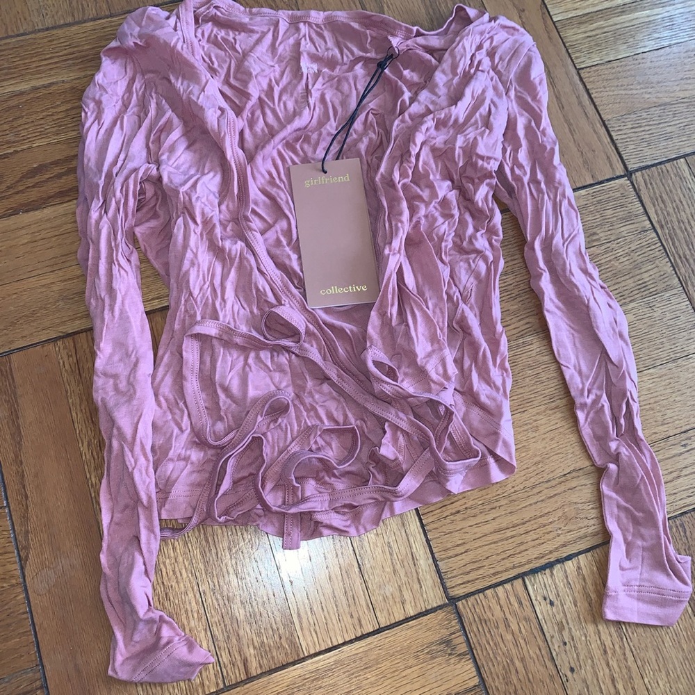 GIRLFRIEND COLLECTIVE PINK WRAP TOP